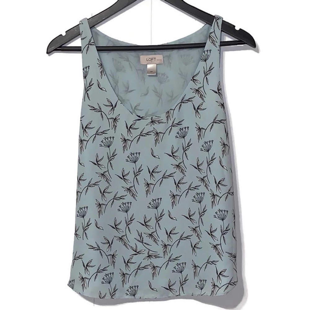 Loft Women’s Floral Print Lined Tank MP EUC